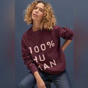 Everlane 100% Human cotton Sweatshirt Minimalist washed Graphic Crewneck Cozy S